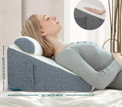 ElevateRest | Ergonomic Wedge Pillow for Side Sleep & Relaxation