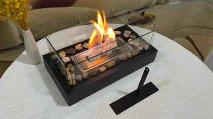 FlameView | Glass Front Fireplace – Compact Modern Tabletop Design