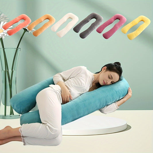 MumCloud | Washable Velvet-Covered U-Shaped Maternity Pillow