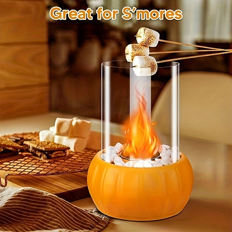 PumpkinFlame | Traditional Pumpkin-Shaped Tabletop Fireplace Smokeless