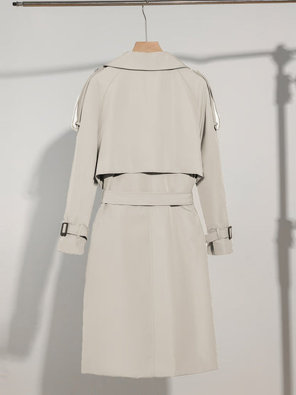 Elegant Plus Size Trench Coat for Women with Belted Design & Flattering Fit-6