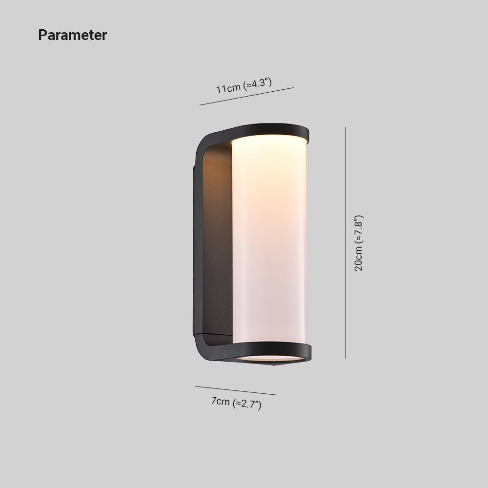 NovaShine | Trendy Black & White Outdoor Wall Light
