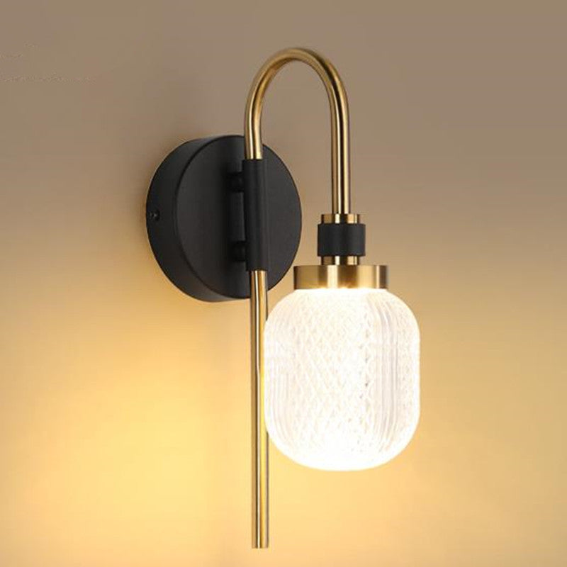 ModernLux | Stylish Black & Gold Wall Light