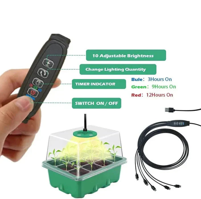 PlantJoy | Indoor Mini Greenhouse with Lighting