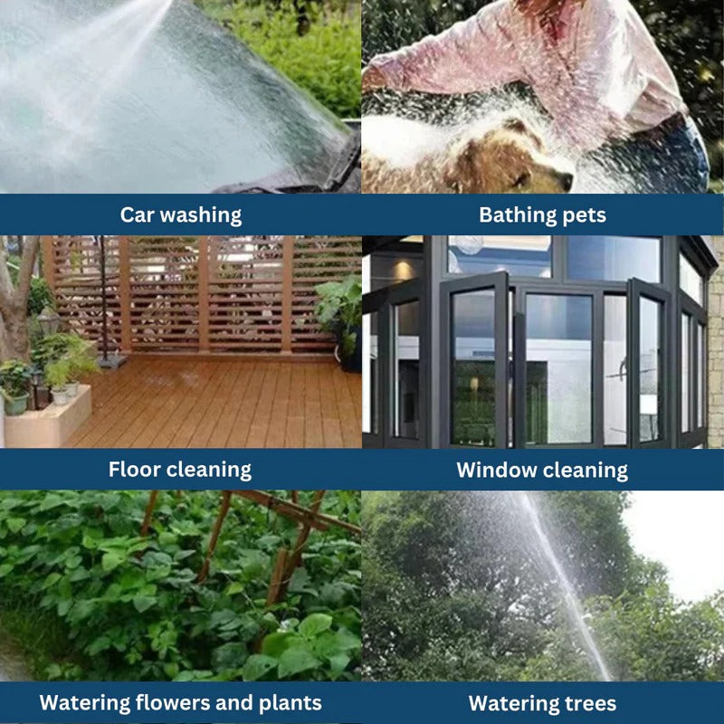 TurboWasher | High-Pressure Attachment for Garden Hoses with 360° Spray