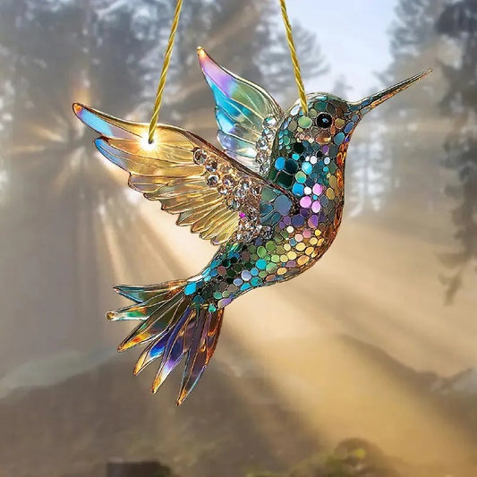 JoyWings | Coloured Window Hanger with Hummingbird Sun Catcher
