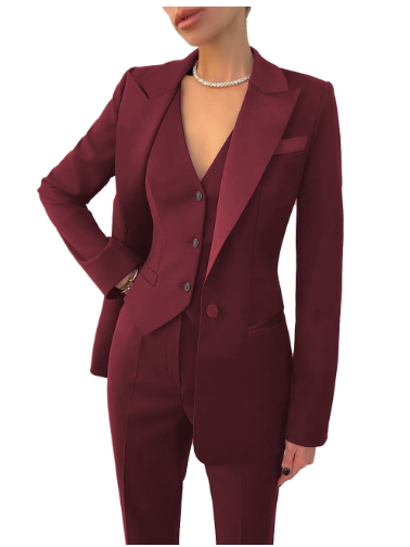 Variant image for Elegance-Urban - Women's Suit 3-Piece Set with Blazer, Vest & Trousers-6