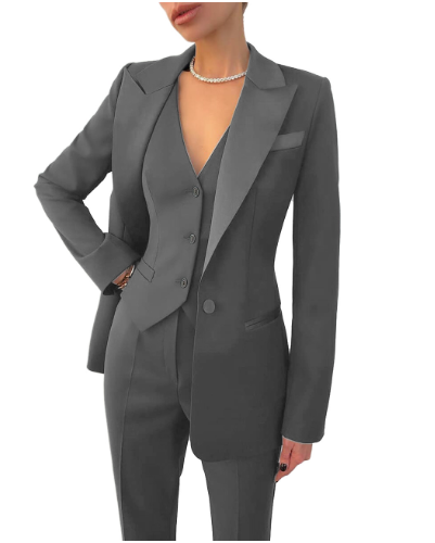 Variant image for Elegance-Urban - Women's Suit 3-Piece Set with Blazer, Vest & Trousers-16