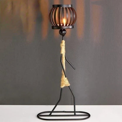 ZenithAura | Retro & Elegant Man Candle Holder