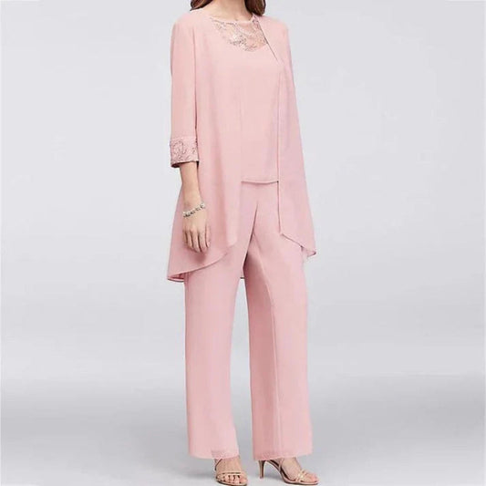 Variant image for Elegant Women's Chiffon Three-Piece Co-ords Set for Spring/Summer Events-1