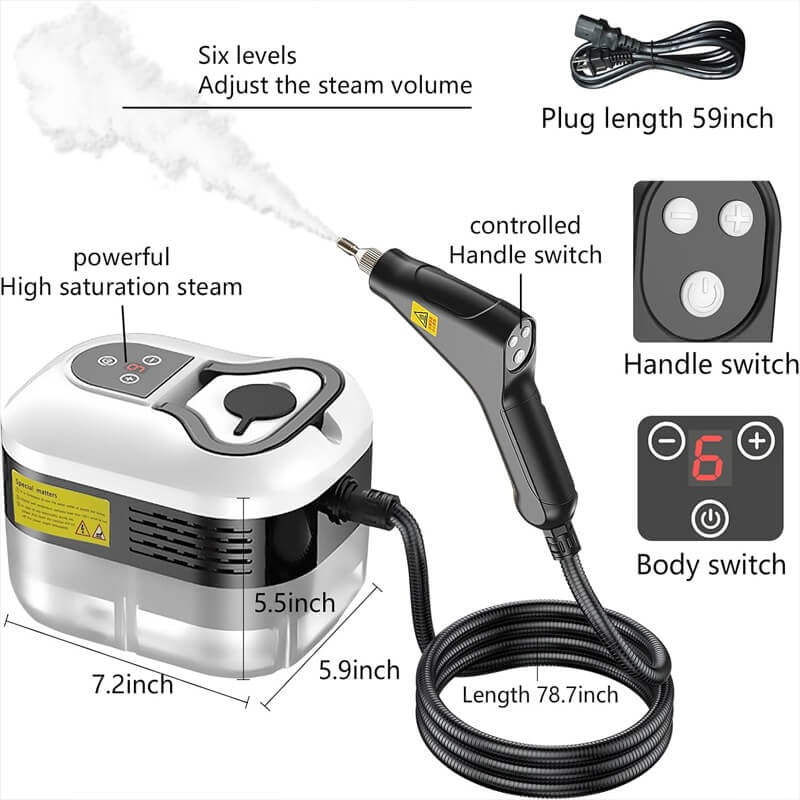 SteamMax | 2500W High-Pressure Steam Cleaner with Gloves