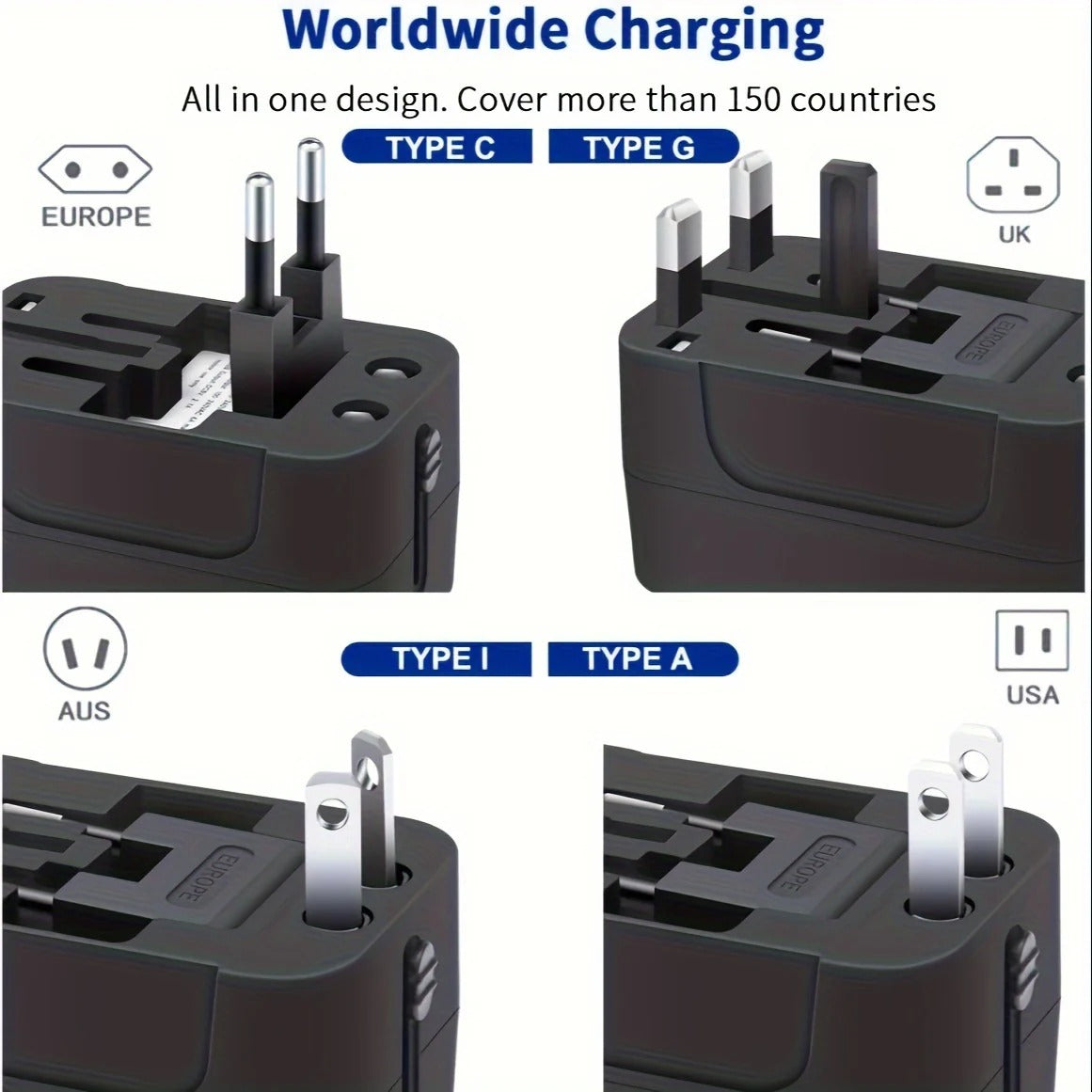 TravelPlug | Worldwide Travel Adapter with Dual USB Charging Ports