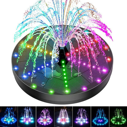 ZenSplash | Solar Fountain with 60 LED Lights
