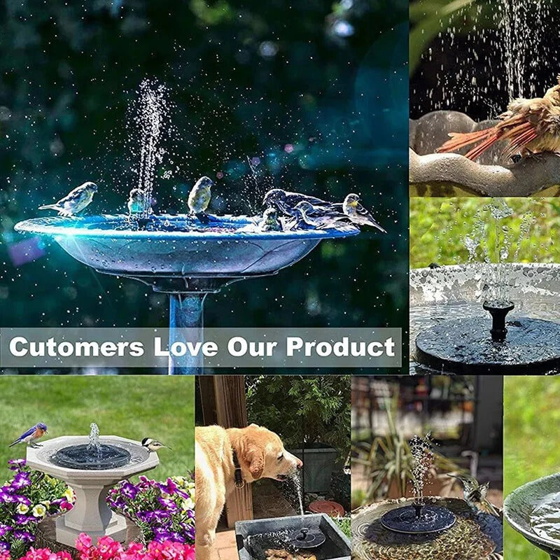 ZenSplash | Solar Fountain with 60 LED Lights