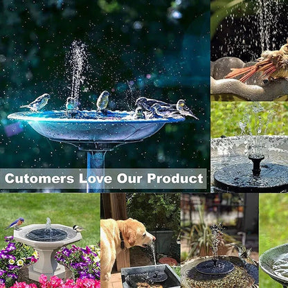 ZenSplash | Solar Fountain with 60 LED Lights