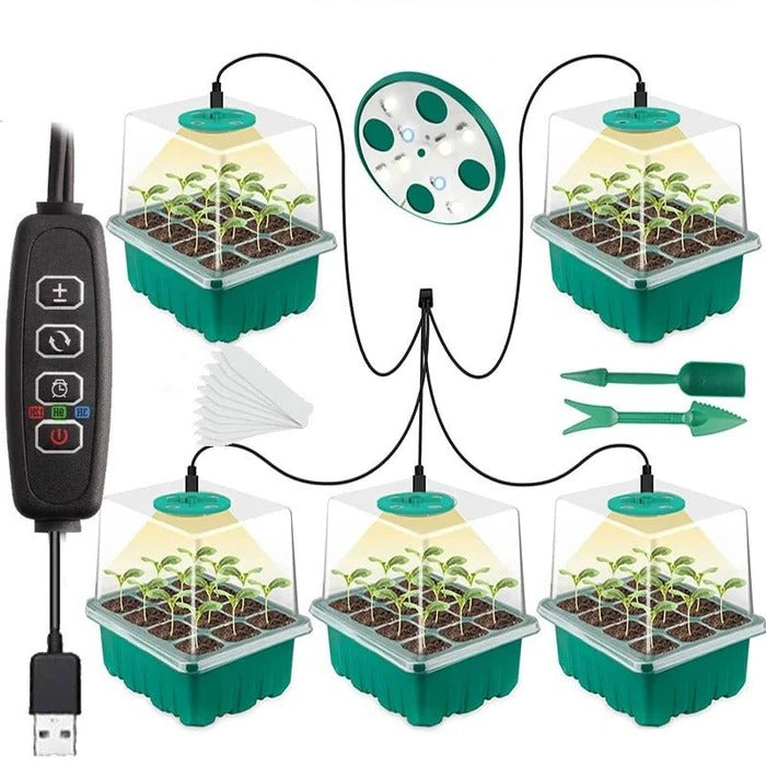 PlantJoy | Indoor Mini Greenhouse with Lighting