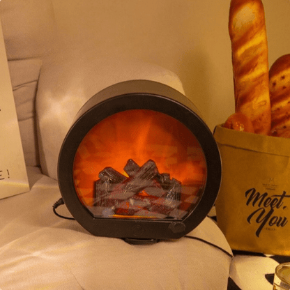 AmberFlare | Rustic LED Fireplace Lamp
