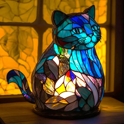Variant image for Éclat | Kunstlampe – Stilvolles Buntglas mit Tiermotiven-8