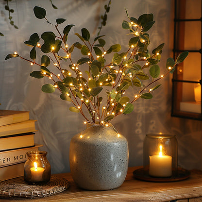 LeafAura | Warm Olive Branch LED Light