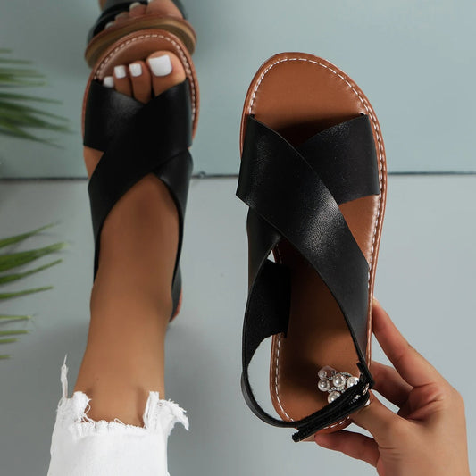 Savannah | Women's Leather Sandals with Buckle