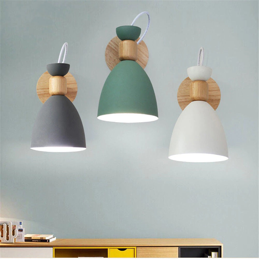 NordWood | Modern LED Wood Bedroom Wall Light Lamp