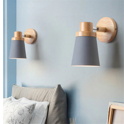 NordWood | Modern LED Wood Bedroom Wall Light Lamp