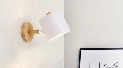NordWood | Modern LED Wood Bedroom Wall Light Lamp
