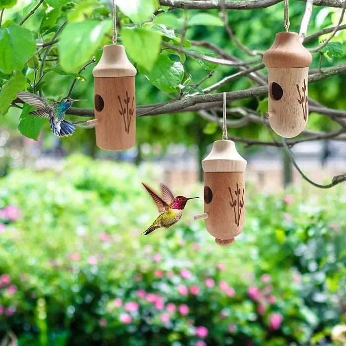 HummiHome | Cute Resin Hummingbird House for Spring & Garden