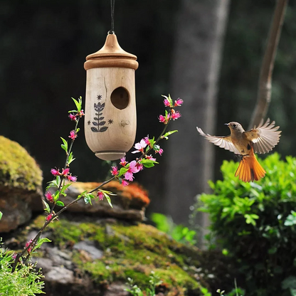 HummiHome | Cute Resin Hummingbird House for Spring & Garden