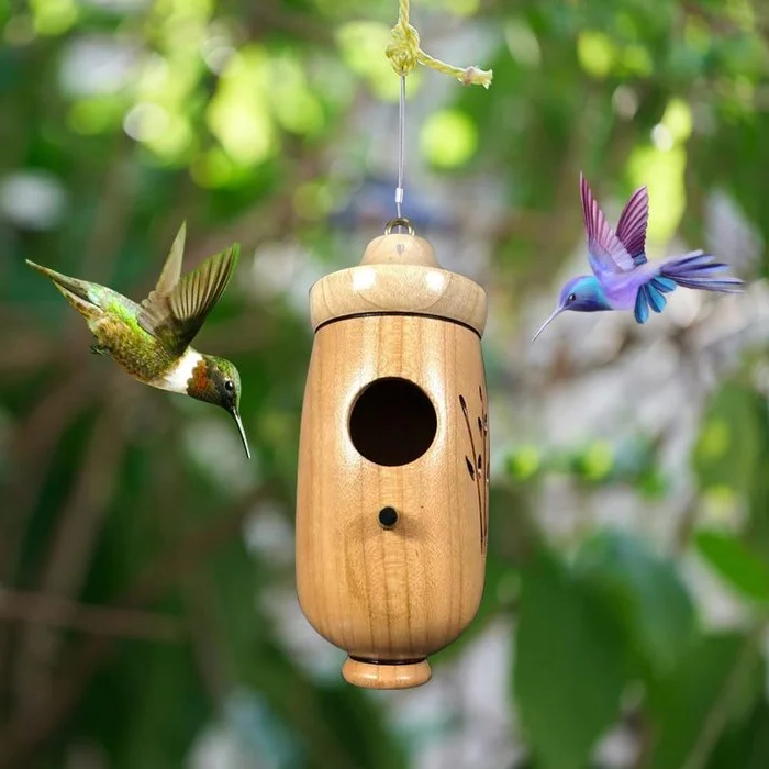 HummiHome | Cute Resin Hummingbird House for Spring & Garden