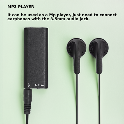 VoiceNote | Mini Dictaphone with Voice Activation & 96h Battery Life