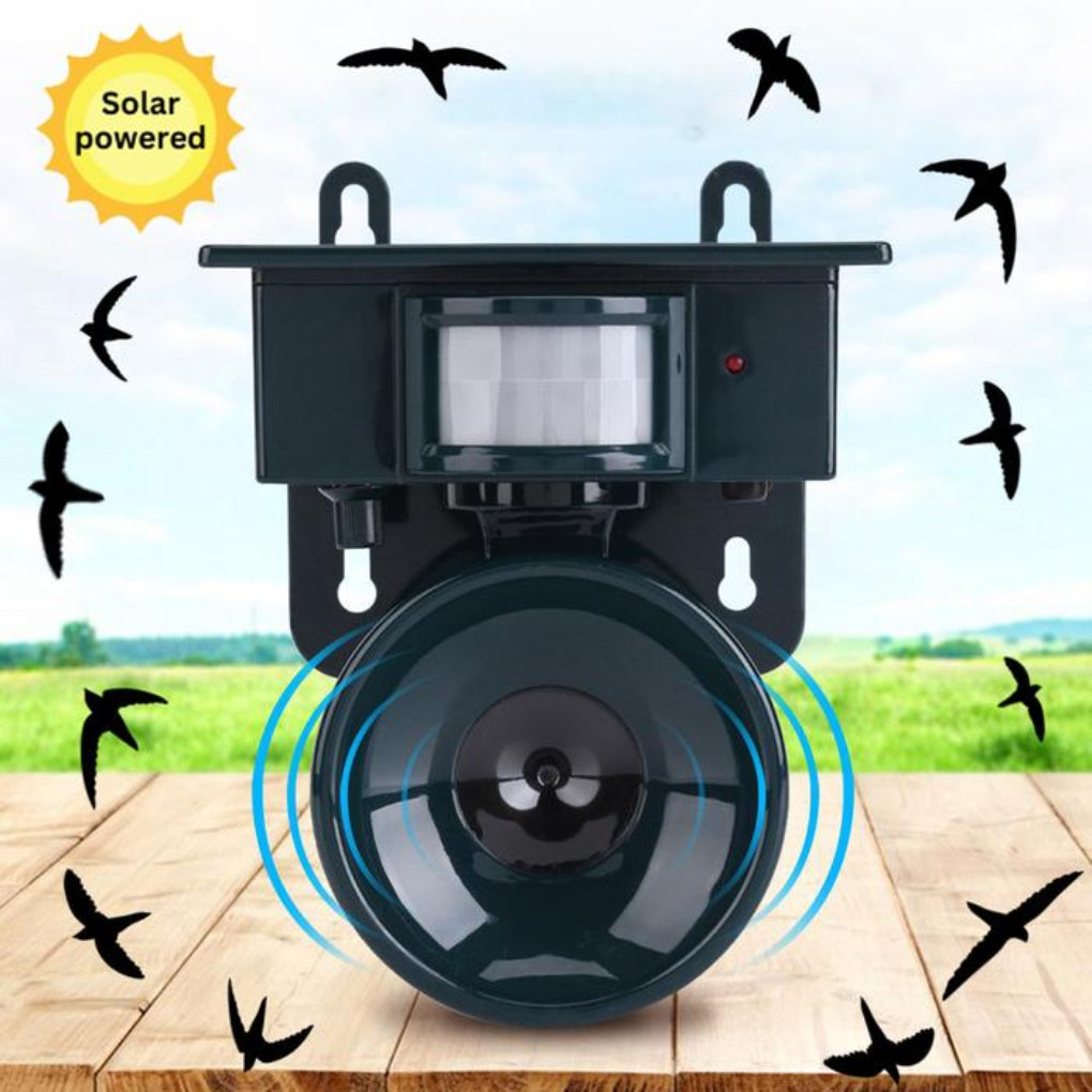 TerraGuard | Weatherproof bird repeller with PIR & solar energy