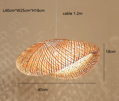 NaturaWeave | Modern Braided Pendant Light Made from Bamboo