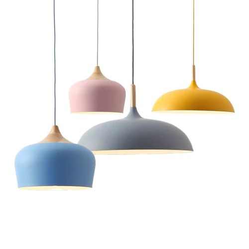 AlumiTone | Pendant Lights Made of Metal and Wood in Delicate Pastel Shades
