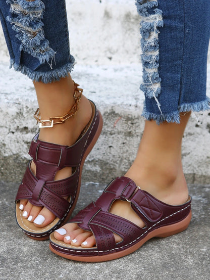 Evelyn | Orthopedic Leather Sandals with Strap Restraint