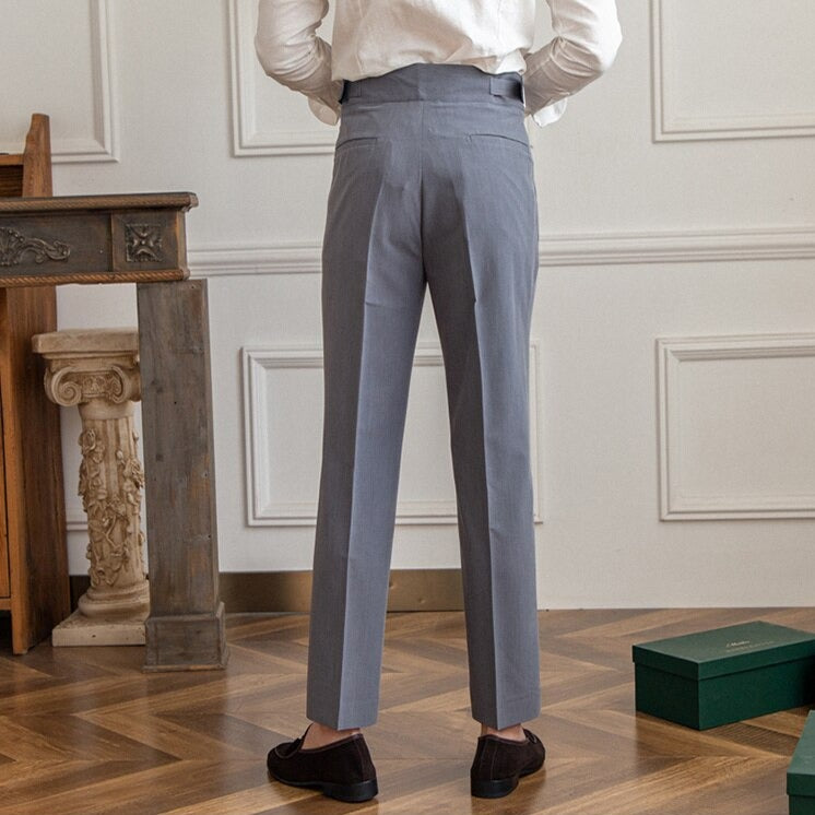 Nathan | Refined Buckle-Waist Trousers | Men’s Fashion