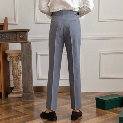 Nathan | Refined Buckle-Waist Trousers | Men’s Fashion